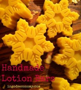 Handmade lotion bars are